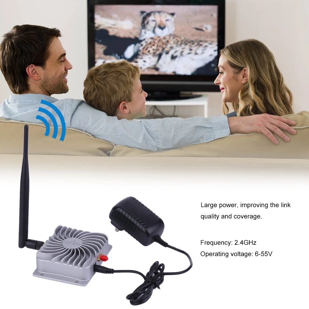 2.4GHZ Super Long Range High Speed IEEE802.11b/g/n WiFi WLAN Signal Booster 5W Wifi Wireless Broadband Amplifier Wholesale new 2pcs 5w 5 8ghz wifi wireless broadband amplifier plug and play 802 11b g n high power range signal booster for wifi router