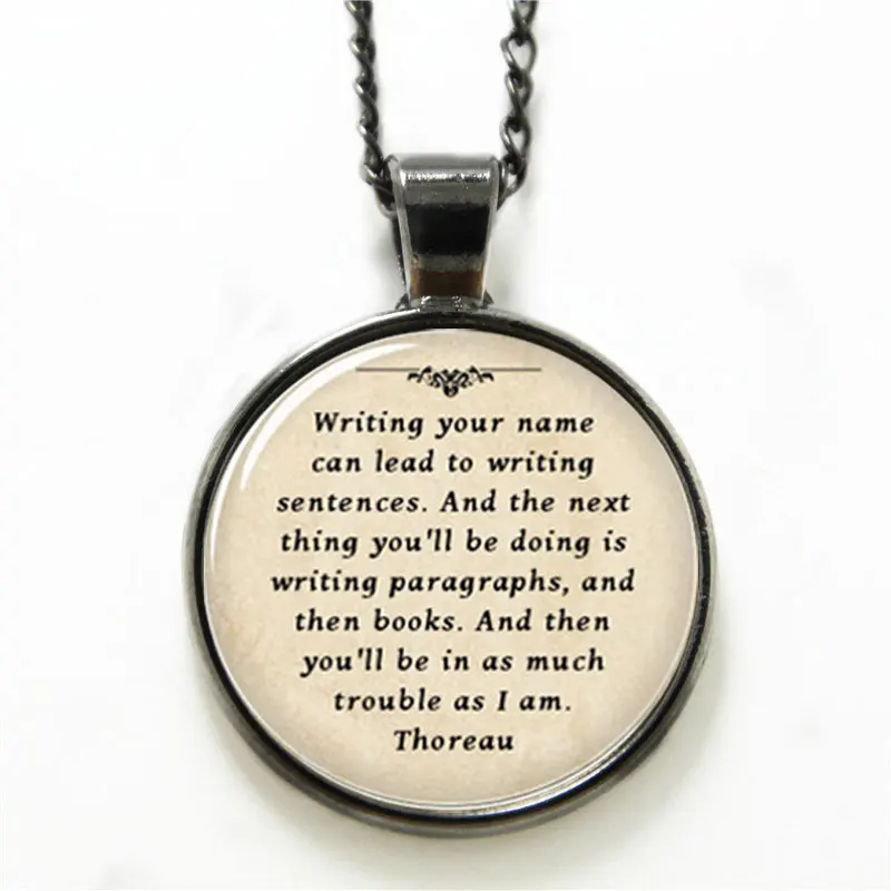 10pcs/lot Thoreau necklace, writing your name can lead to writing