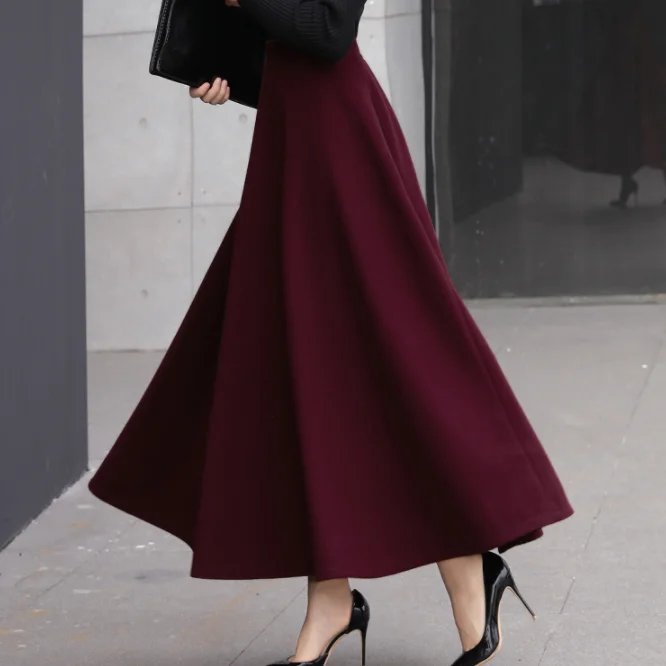 Women Skirt Solid Color Empire Original Maxi Skirt Loose Casual Women Skirt YoYiKamomo S-2XL