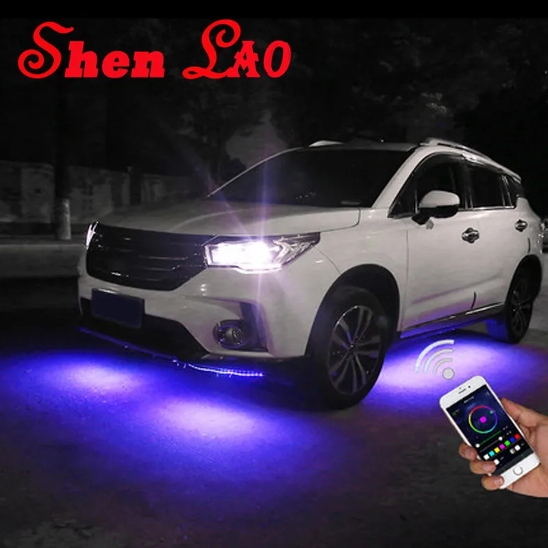 ShenLao App control Car RGB LED Strip for car lights Under Car Glow Underbody System Neon