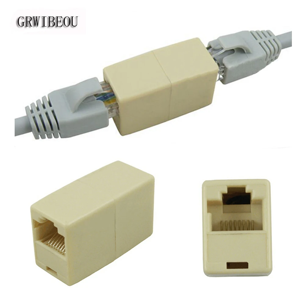 

High quality10pcs RJ45 CAT5 Coupler Plug Network LAN Cable Extender Connector Adapter New Rated 4.9