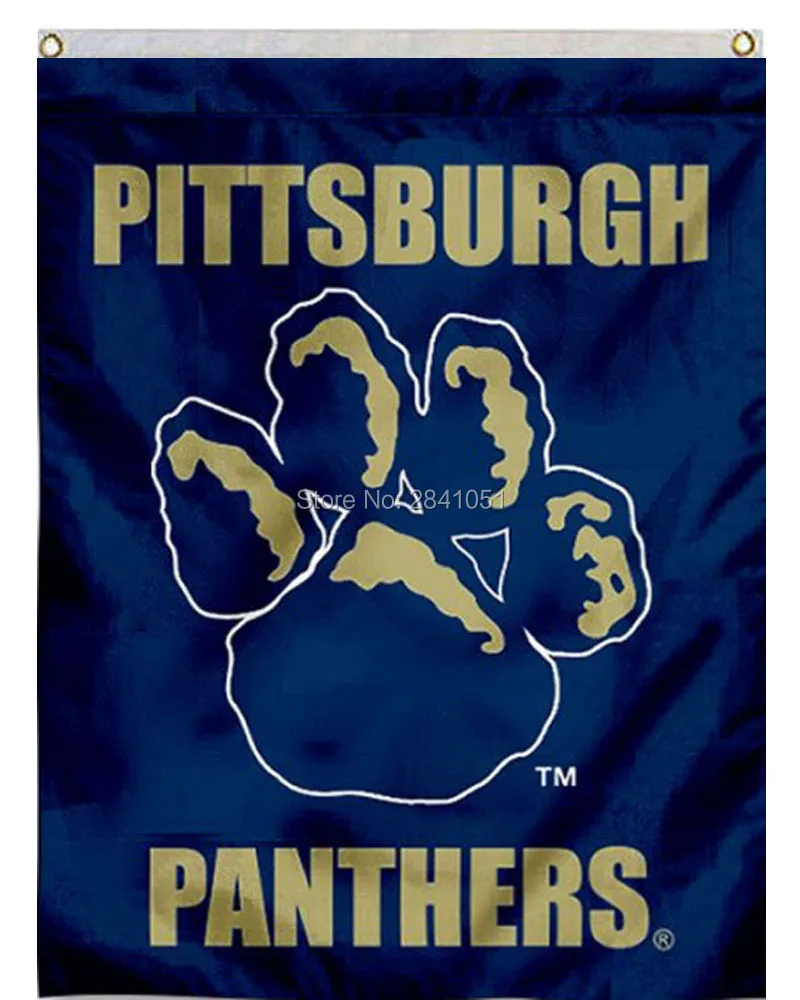 6 Color Pitt Panthers Dual Logo Hous Team American Outdoor Indoor Football College Flag 3X5