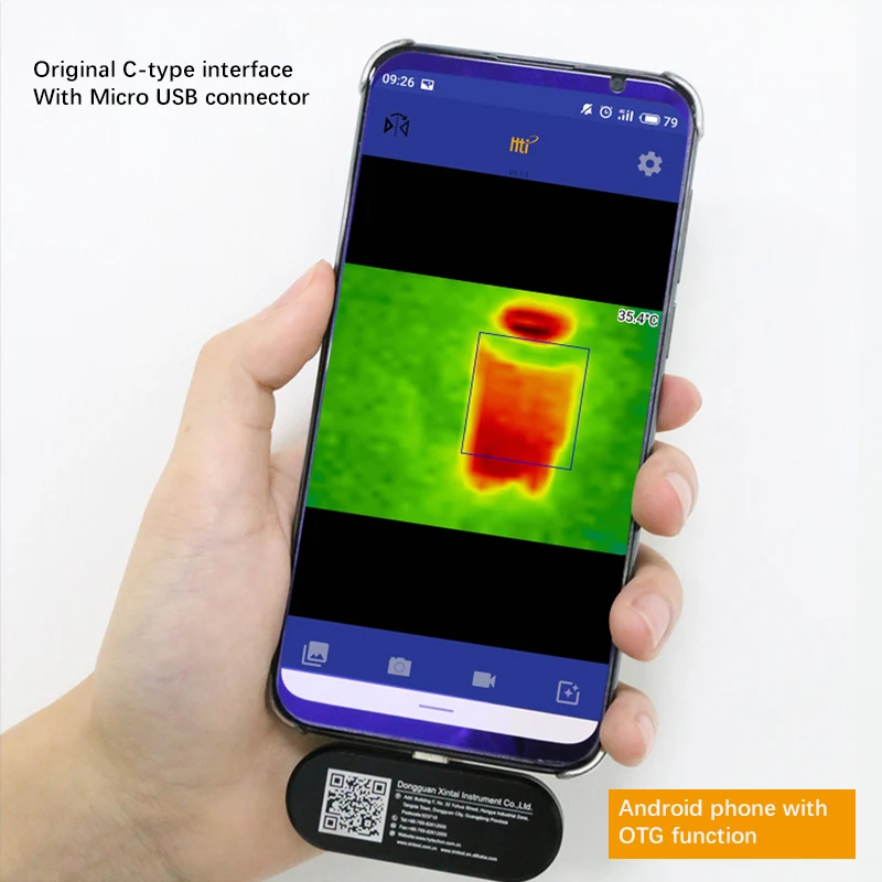 Hti мобильный телефон внешний зонд инфракрасная камера тепловизор HT-102 Android телефон OTG функция с адаптером