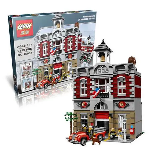 

CX 15004 2313Pcs Model building kits Compatible with Lego 10197 City Street Fire Brigade 3D Bricks figure toys for children