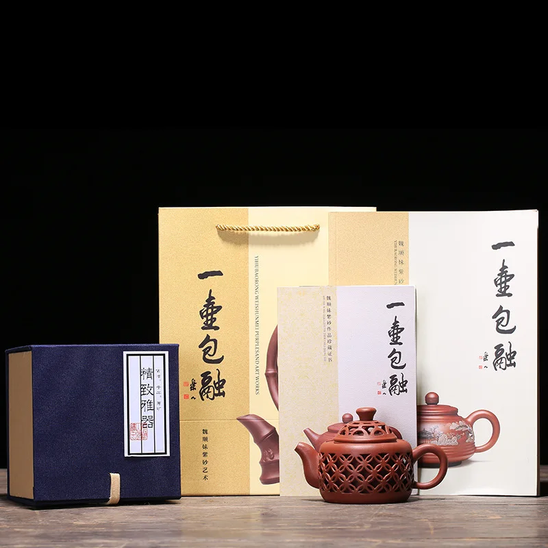 Чайный сервиз НЕОБРАБОТАННАЯ руда dahongpao выдолбленная одна бусина ручная выемка Wei Shunmei все руки для сбора чайника