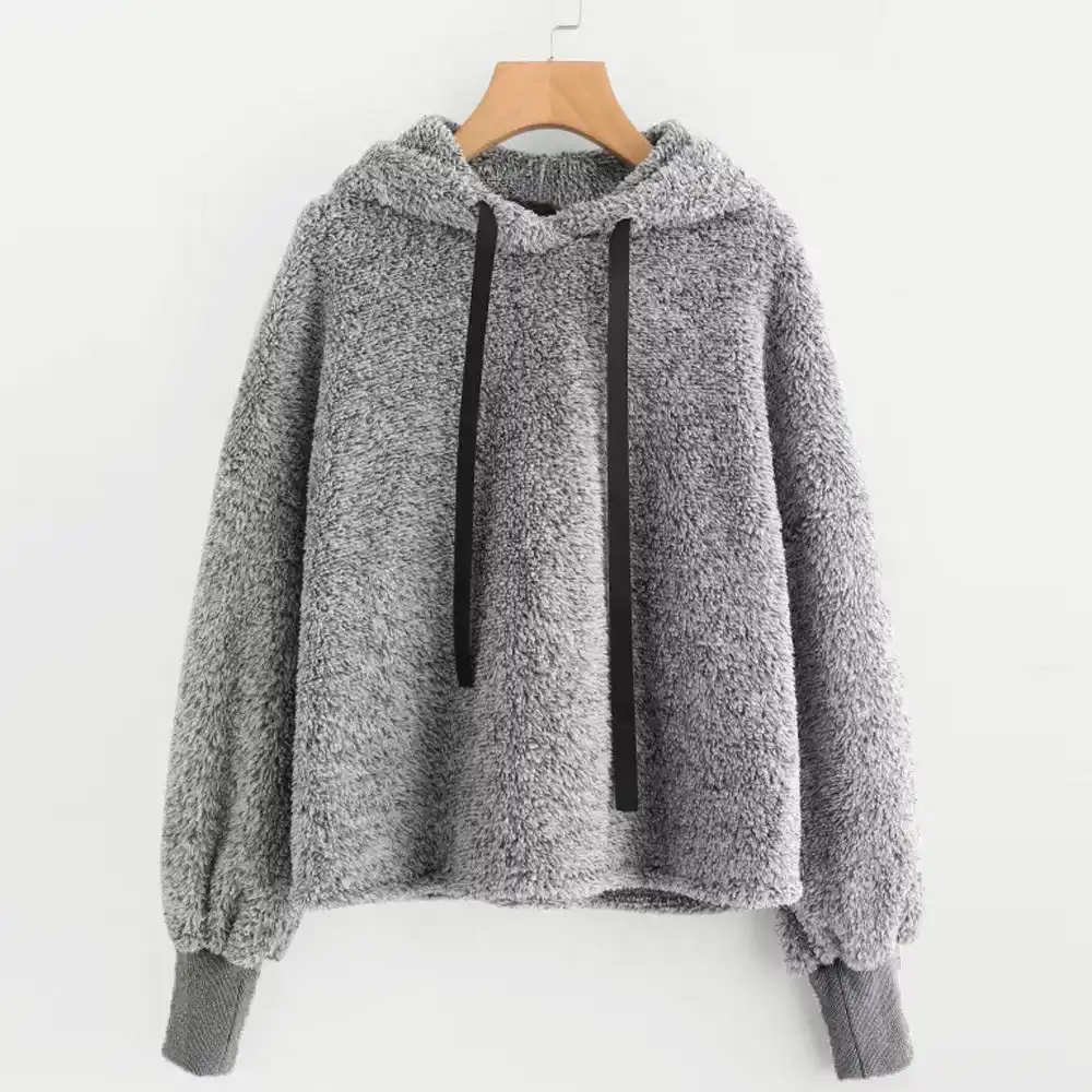 faux fur sleeve sweatshirt