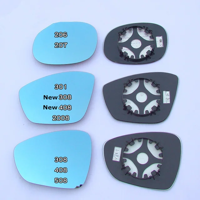 Wide View Auto Dimming Rear View Mirror Blue Heated Mirror Glass for