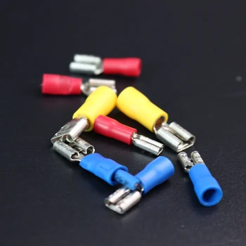 

1000Pcs/pack FDD1.25-110 insulating female terminal crimp connectors Quick Disconnect Wire Terminals red blue yellow