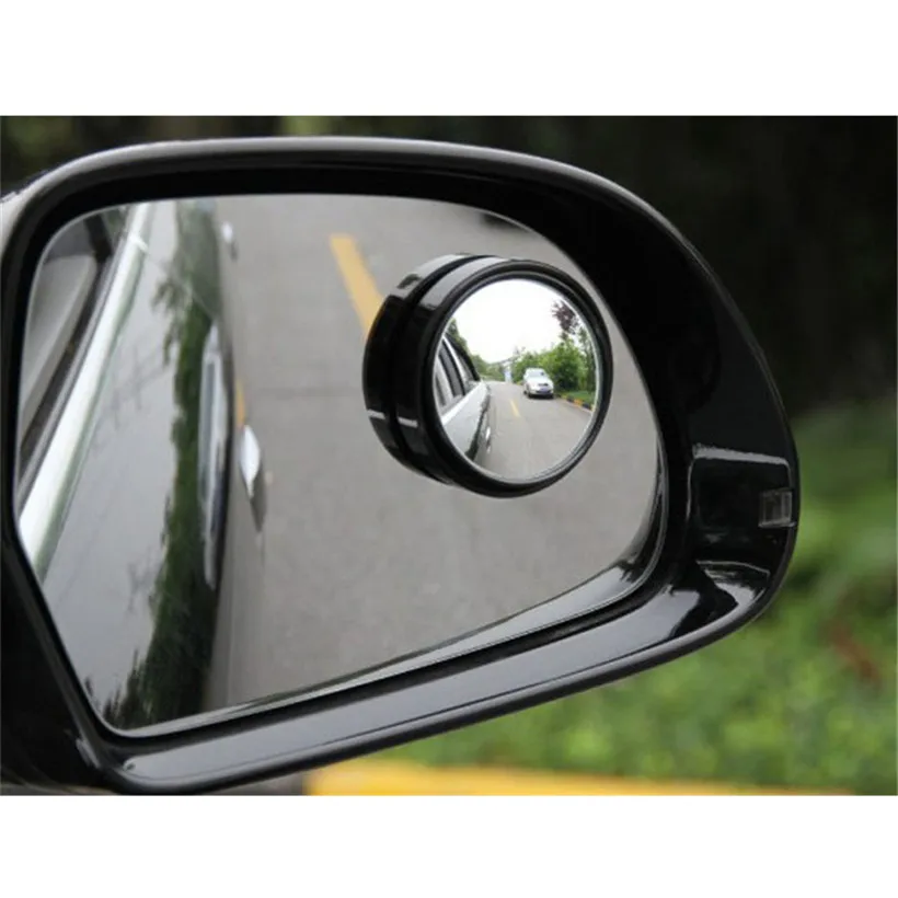 

2pcs 360 Degree Rotable Rimless Universal wide angle Round blind spot mirror Car Rearview Convex Mirror for parking safety #30