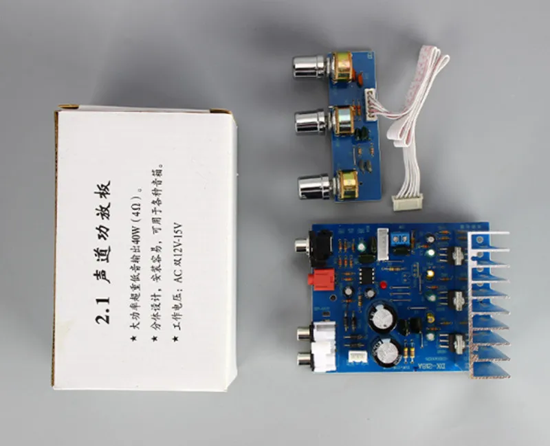Двойной AC12-15V TDA2030 2,1 канал 15 Вт+ 15 Вт+ 30 Вт сабвуфера усилителя звука доска DIY готовый модуль