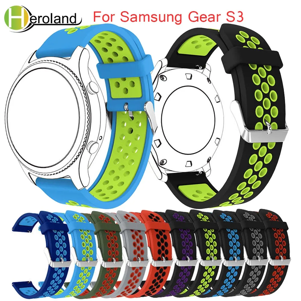 

Ремешок для Samsung Gear S3, классические часы Frontier Galaxy, 46 мм, силиконовый браслет, ремешок для часов, ремешки для Huawei Watch GT 4 3 2 46 мм