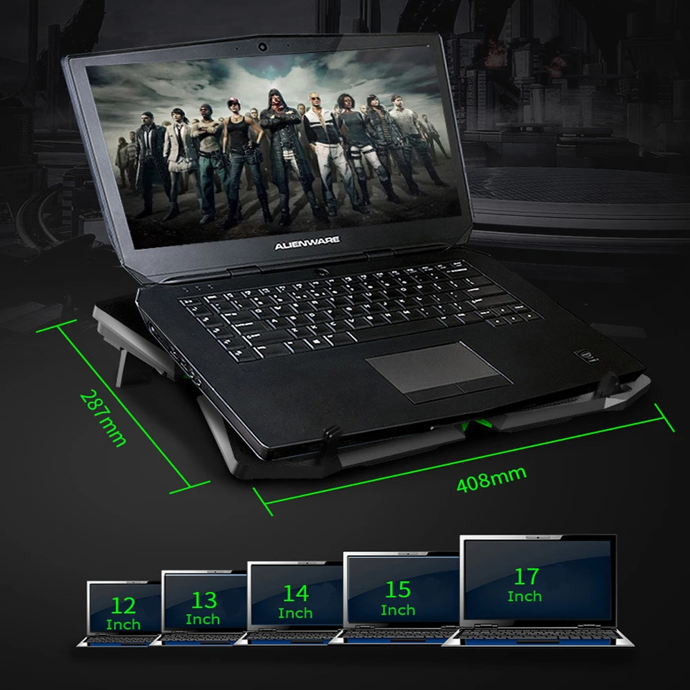  Laptop Stand USB laptop Cooler With Four Fans Ventilador Usb Cooler Notebook For 12~17inch Laptops Gaming Daily Use P30