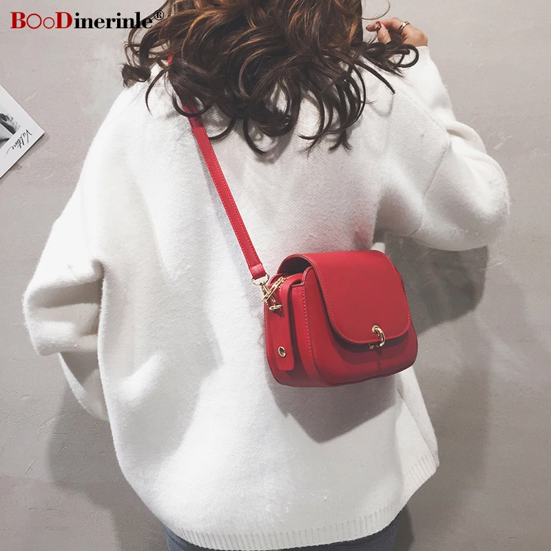 

BOoDinerinle Crossbody Bags For Women 2019 Women's Handbag Leather Red Women's Bag Casual Waterproof Shoulder Bag Messenge Bag