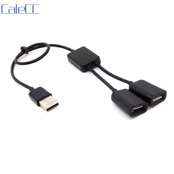 

USB 2.0 Dual Ports Hub Cable Bus power For Laptop Macbook Notebook PC & Mouse & Flash Disk
