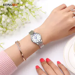 LONGBO модное платье наручные часы для женщин сталь стильные женские часы Известный Кварцевые часы Женские Relogio Feminino Montre Femme