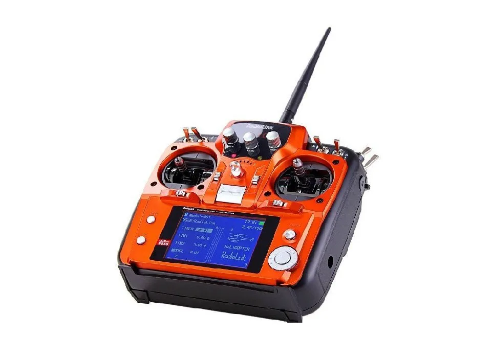 Радиоуправляемый передатчик RadioLink AT10 2,4G 10CH система дистанционного управления с R12DS приемником PRM-01 модуль возврата напряжения для радиоуправляемого вертолета