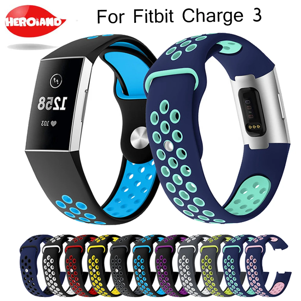

Watch Band For Fitbit Charge 3 Outdoor Sport Soft Silicone Replacement Band For Fitbit Charge3 Wristband Bracelet Watch Strap