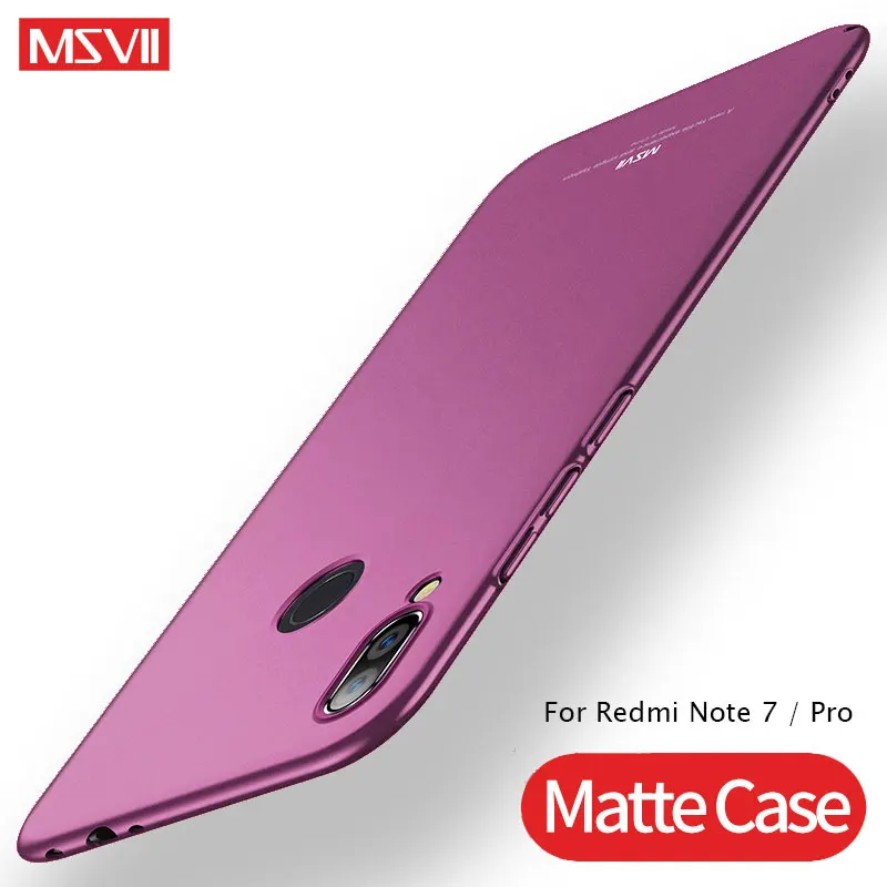 Для Xiaomi Redmi Note 7 Pro чехол MSVII матовая задняя крышка для Global Case PC Жесткий Чехол Xaomi Xiomi