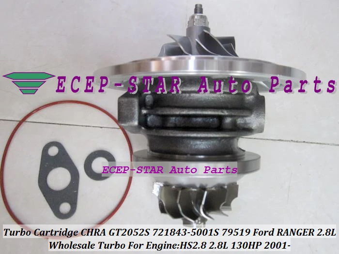 Turbo Cartridge CHRA Core For Ford RANGER Truck Maxion 01- 2.8L HS2.8 130HP GT2052S 721843 721843-5001S 721843-0002 Turbocharger (4)