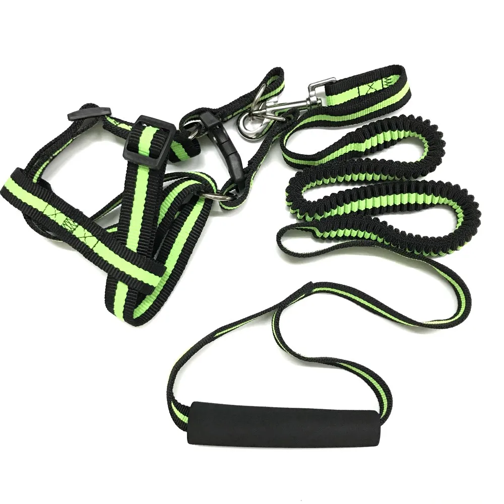 Elastic Bungee Nylon Pet Dog Harness Leash Set Pet Elastic Leash