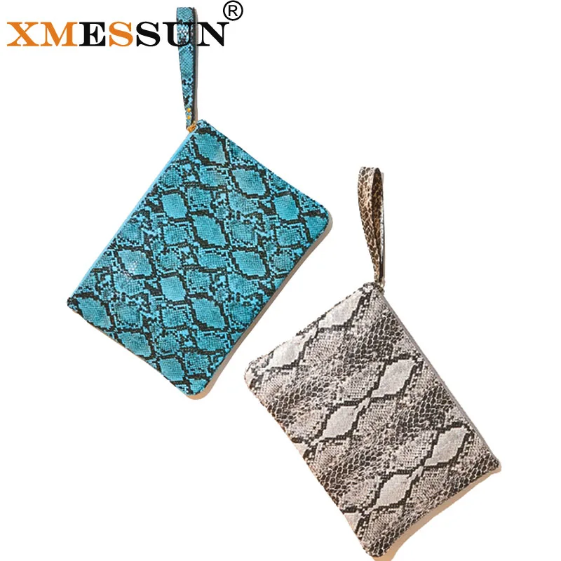 

XMESSUN Snake Clutch Leather For Lady Handbag Fashion Shoulder Messenger Bag Python Banquet Glitter Bag Party Dropshipping F99