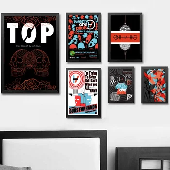 

Twenty One Pilots Pop Music Band Superstar Wall Decor Posters Art Silk Fabric Poster