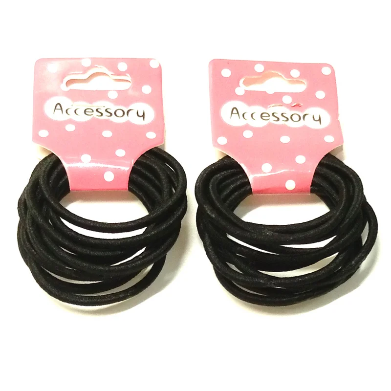 Лидер продаж Детские аксессуары для волос простые черные детские резинки