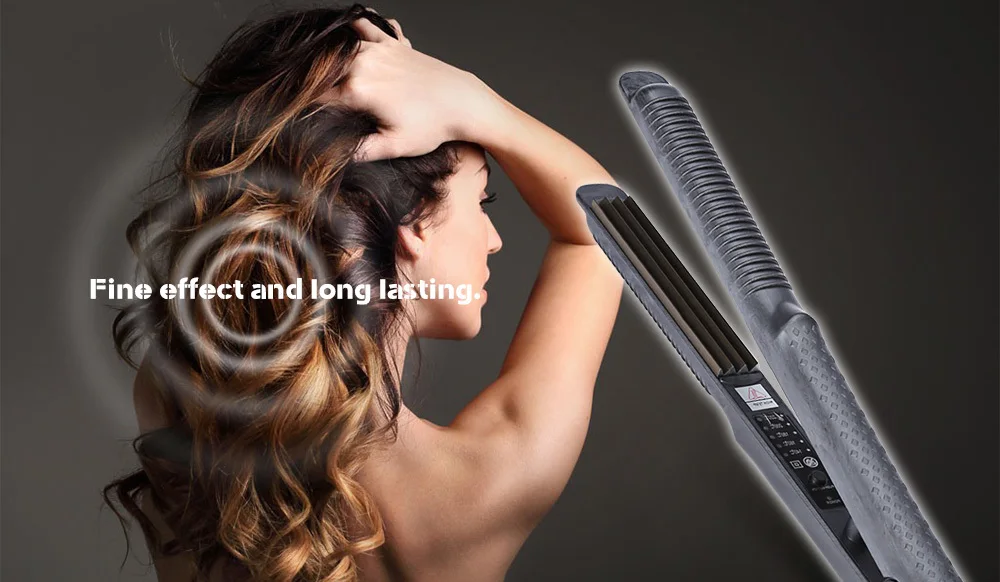 Gustala Pro электронные щипцы для завивки волос бигуди выпрямители контроль температуры титановые гофрированные щипцы волны железные