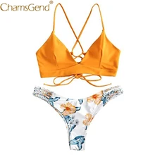 4 цвета, женский сексуальный пляжный купальник, цветочный принт, без косточек, пуш-ап, бюстгальтер, набор, женский, Qucik, сухое нижнее белье, купальники 90523