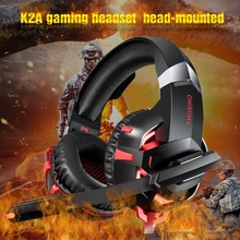 Onikuma K2A игровая гарнитура PS4 проводные стерео игровые наушники Casque Gamer гарнитура с микрофоном для компьютера, ноутбука, телефона светодиодный фонарь