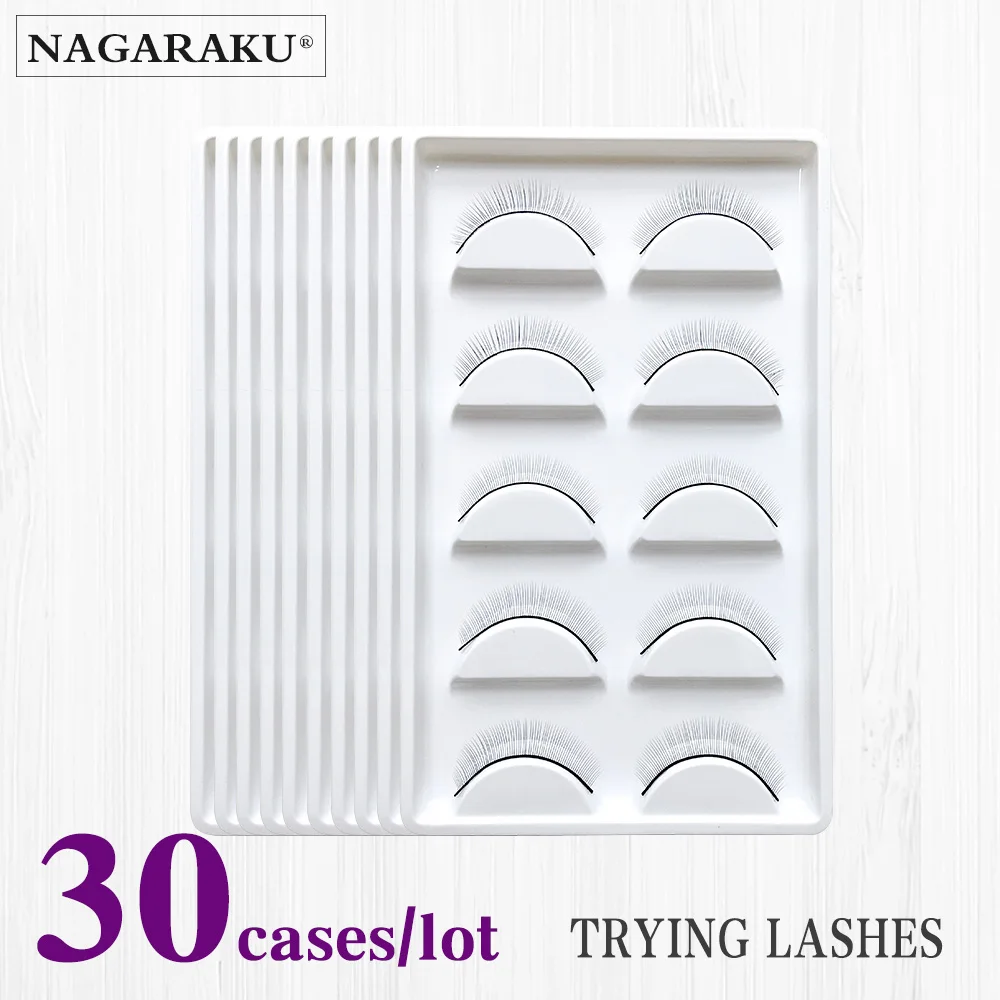 

NAGARAKU 30trays/Set False Eyelashes Handmade Training Lashes For Beginners Eyelash Extensions Beauty Salon Student Practice