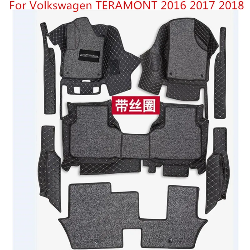 3D Car Mats Luxury-Surround Leather Floor Mats For Volkswagen TERAMONT 2016 2017 2018 Waterproof, anti-dirty, protection 3D Car Mats Luxury-Surround Leather Floor Mats For Volkswagen TERAMONT 2016 2017 2018 Waterproof, anti-dirty, protection
