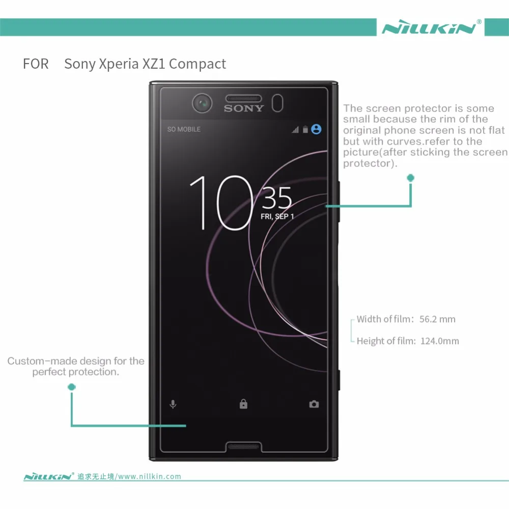 2 шт./лот для sony xperia xz1 компактная Защитная пленка для экрана NILLKIN Кристально Чистая матовая защитная пленка для xperia xz1 compact