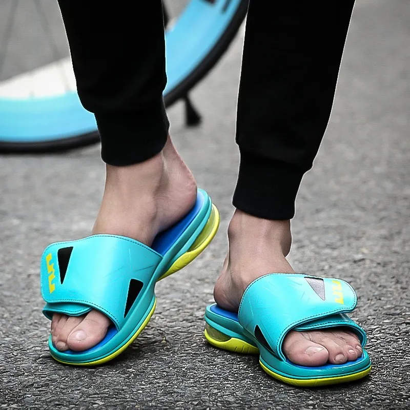 Новая воздушная подушка сандалии оригинальные Брендовые мужские сандалии модные мужские шлепанцы уличные спортивные сандалии мужские тапочки плоские туфли