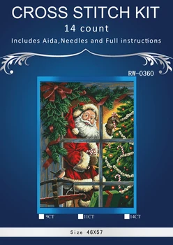 

Beautiful Lovely Counted Cross Stitch Kit Candy Cane Santa Christmas Tree Tradition Holiday dim 08734 3TH