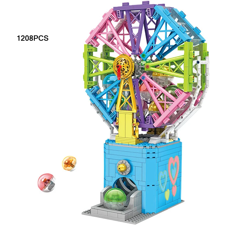 

Funny creator Simulation Gashapon machines building block minifigs egg box bricks education toys for Parent child toys for gifts