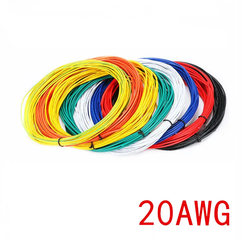 

10 Meters UL 1007 Wire 20AWG 1.8mm PVC Wire Electronic Cable UL Certification Insulated LED Cable For DIY Connect 8 Color