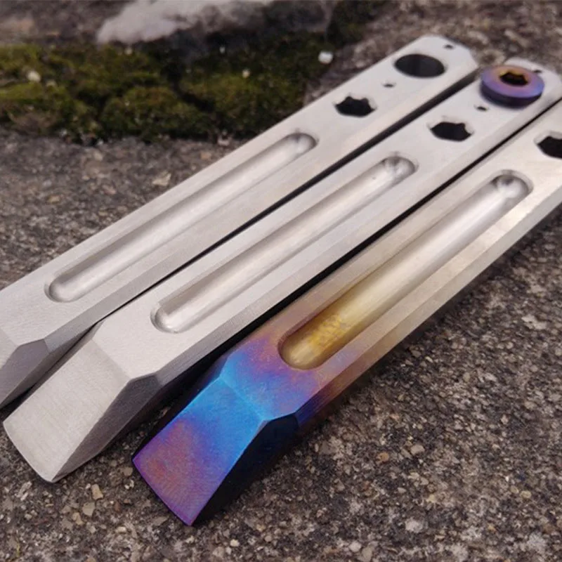 EDC Titanium TC4 124 мм Длина 74 толщина Prybar Cowbar Pry бар 50 г с шестигранным гаечным ключом