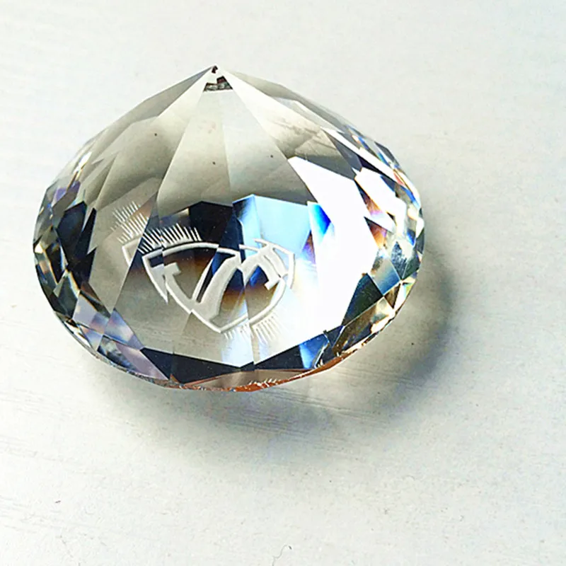Бесплатный Пользовательский логотип, 100 шт./лот, красивый k9 Crysal свадебный подарок, 30 мм кристалл алмаза, Свадебные украшения и подарков