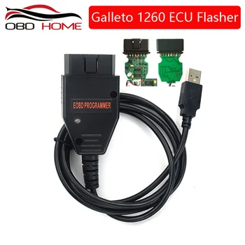 

OBD2 Diagnostic tool German Galletto 1260 ECU Chip Tuning Tool EOBD Flasher ECU Flasher Green PCB FTDI FT232RQ Read&Write