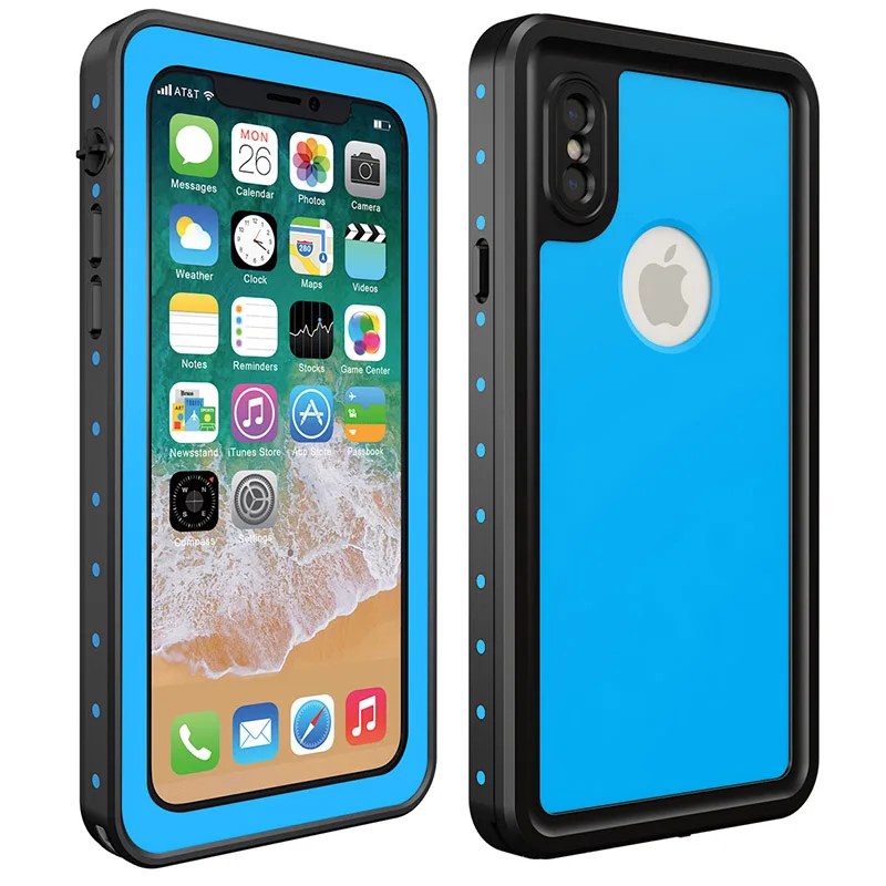 23.blue 100% Waterproof For iPhone 8 Plus Case 8Plus 5.5 4.7 inch Screen Protector For iPhone 7 Case Original Phone Protection Cover