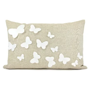 

#824 New arrived linen butterfly kidney pillow car ornament bedding sofa cushion no filling home car room Dec wholesale