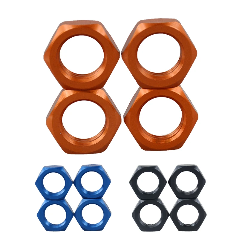 

4PCS 17MM Hex Adapter Nut Metal P1.25mm Wheel Rim Hub Fixing Nuts for 1/8 Ho-Bao LRP Specter Off-road RC Car Spare Parts