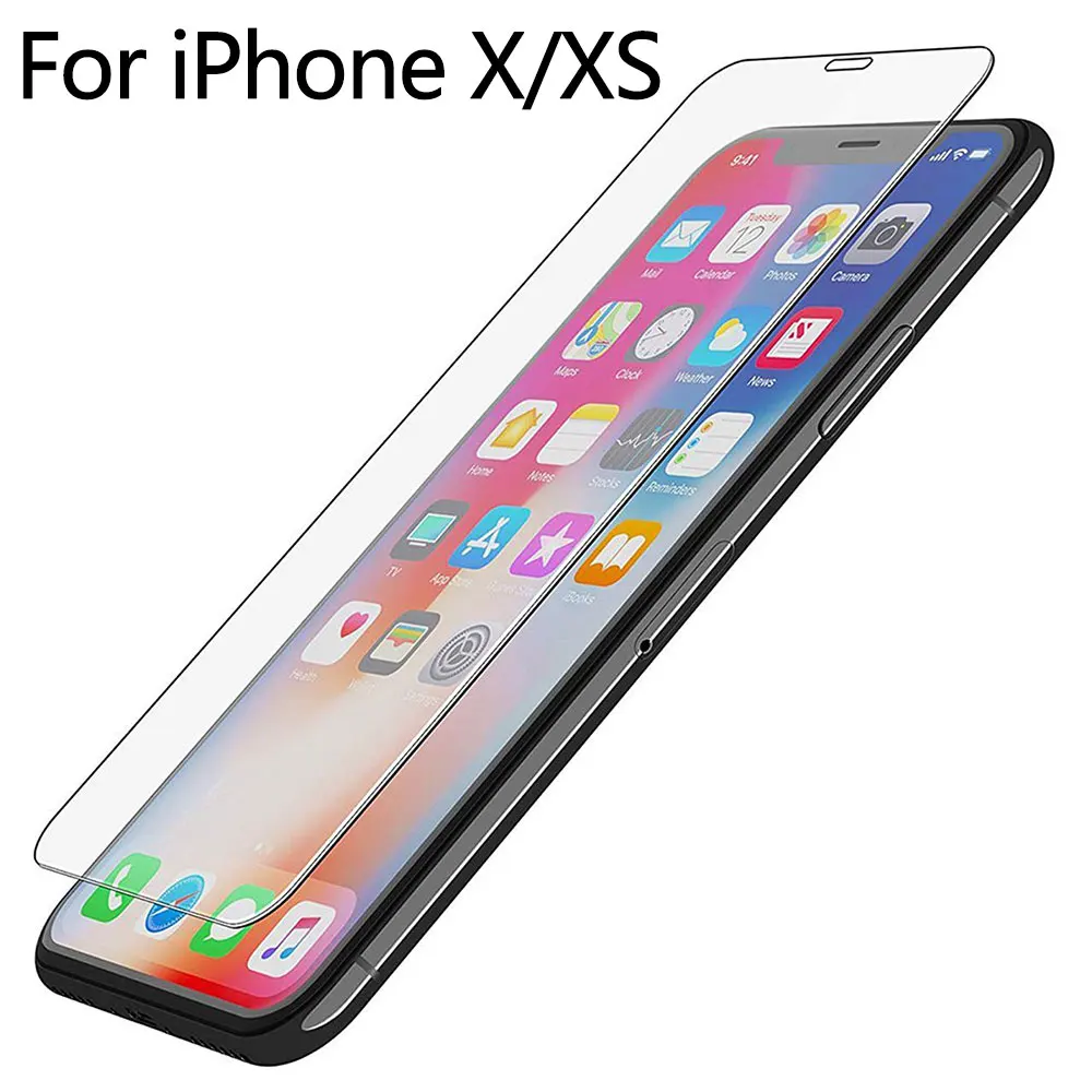 Для iphone 8 Plus 7 6 6S X XS Max XR 11 Pro 5S SE 5C защита для экрана из закаленного стекла Защитная пленка для экрана - Цвет: For iPhone X XS