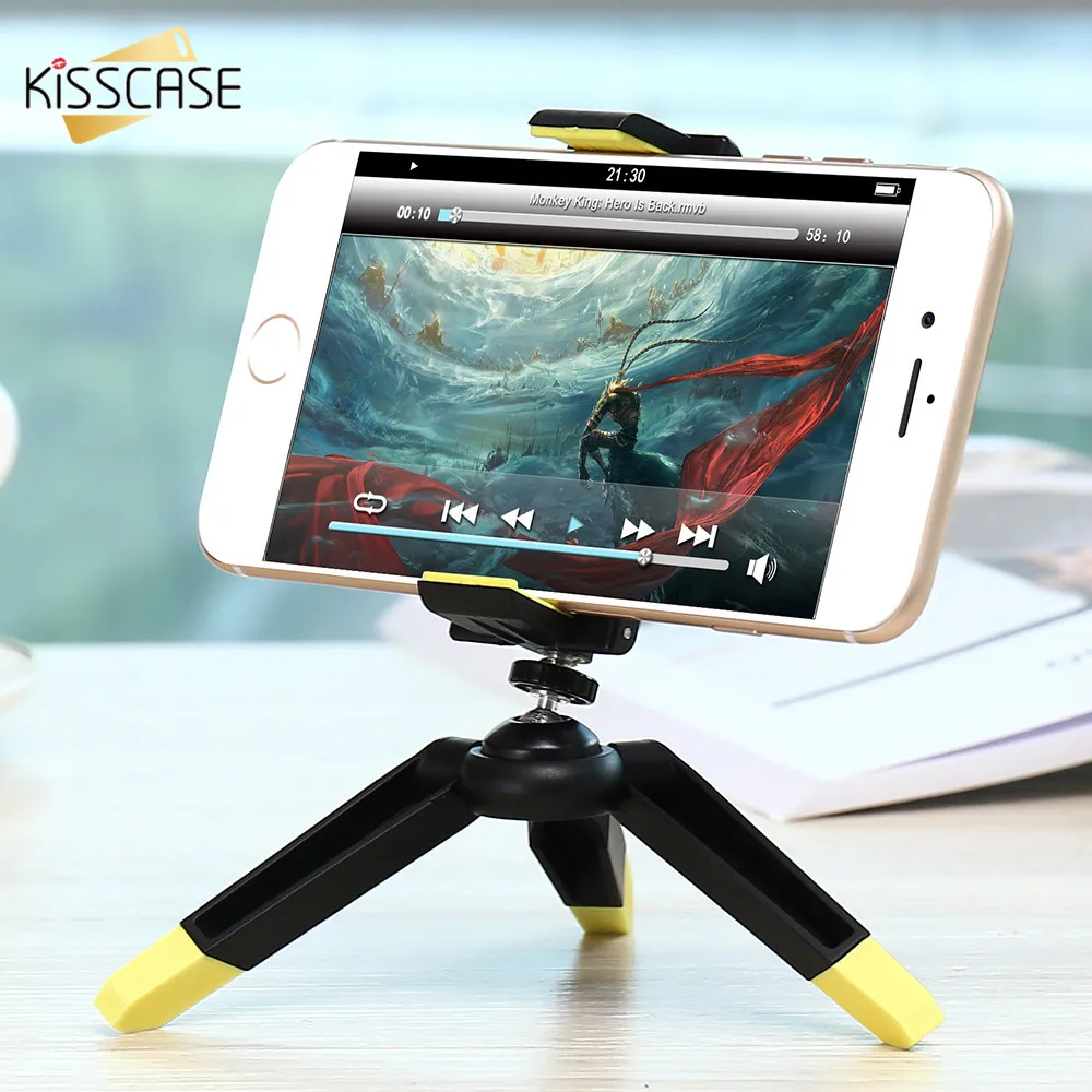 KISSCASE Folding Mini Tripod For Phone Desk Rotatable Phone Tripod