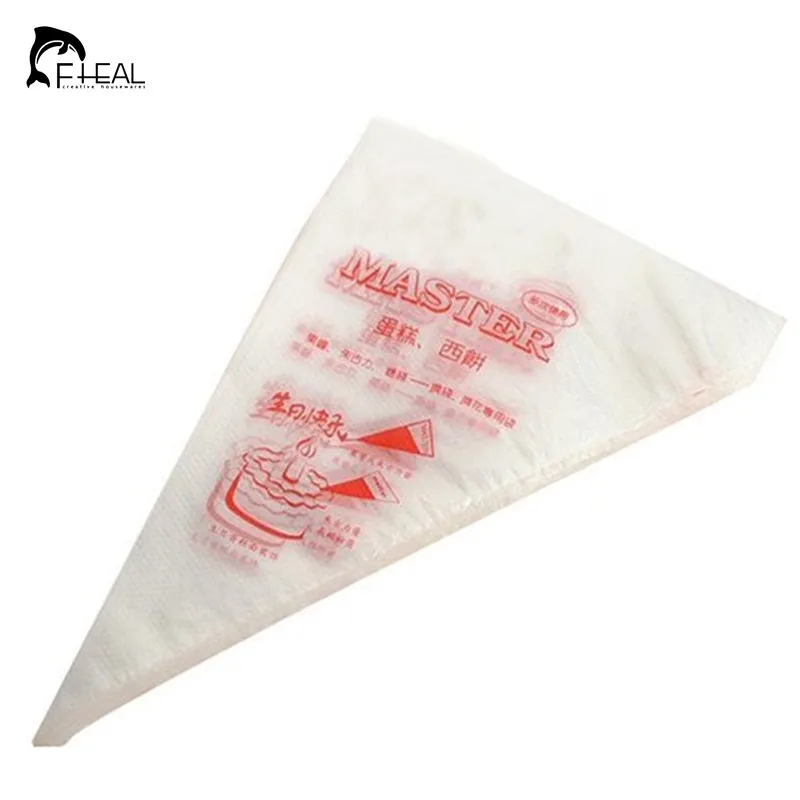 

FHEAL 100Pcs/Set Disposable Pastry Bag Piping Cake Pastry Cupcake Decorating Bags Kitchen Accessories Bakeware Cookie Cutter