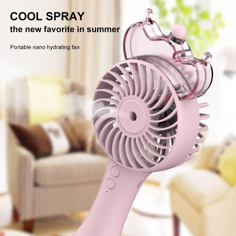 

F1 1200mAh Handheld Fan Spray Hydrating Rechargeable 18650 Battery Silent Outdoor Convenient Mini Portable Carrying Cooling Fan