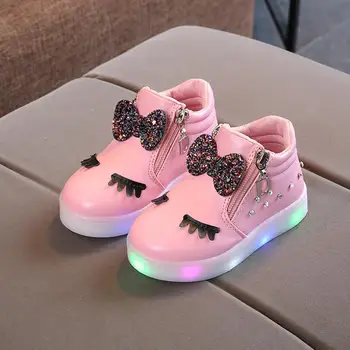 

New Spring Autumn Kids Led Shoes For Girl Boy Toddler Girls Sneakers Children Cartoon Sneakers With Light Soft Sports Led Shoes