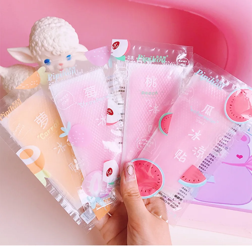 

Fruit Flavor Migraine & Headache Cooling Patch Cold Sticker Baby/Adult Anti-heatstroke Summer Outdoor Cycling Tourism Slime Toy