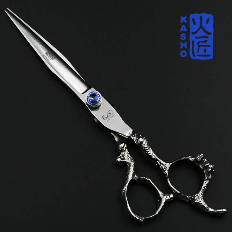 

Kasho 7 inch cutting scissors professional scissors hairdressing salon barber pet shears dragon shaped handle